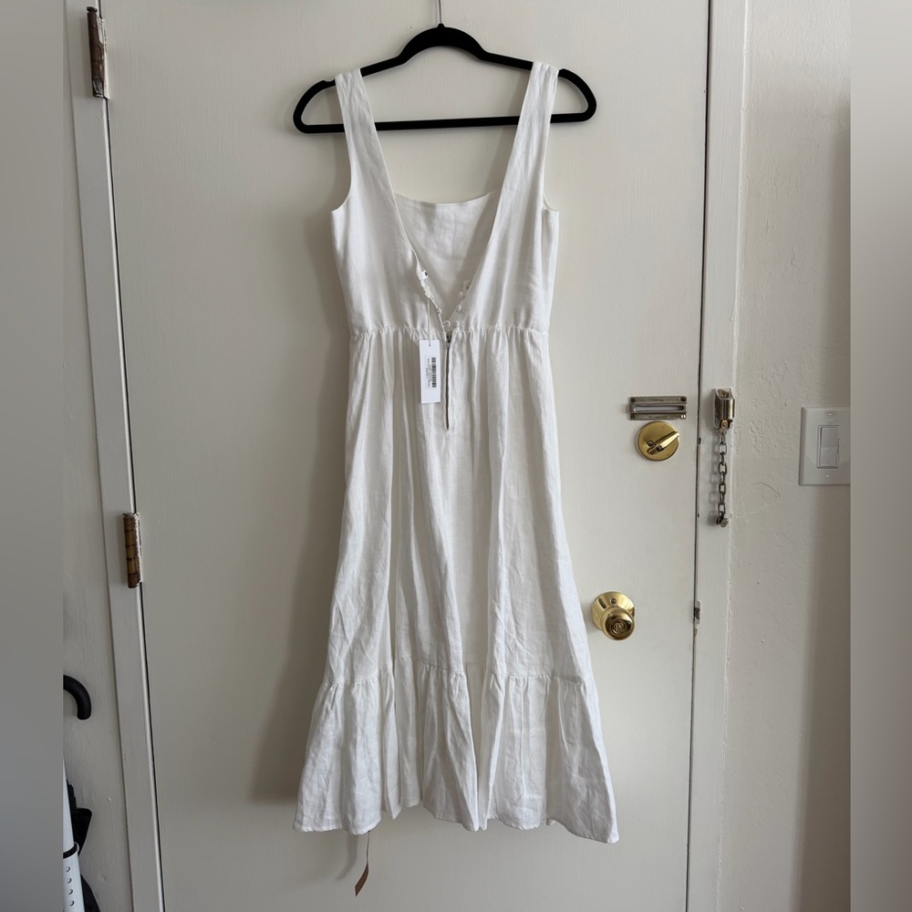 Reformation - Bucatini Linen Midi Dress - Picture 5 of 9